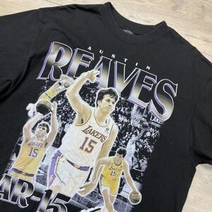 Game Changer Austin Reaves T-Shirt Mens XL Black LA Lakers AR-15 Graphic Tee